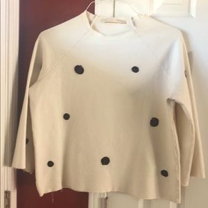 Zara xs knit top with beautiful ringston dot